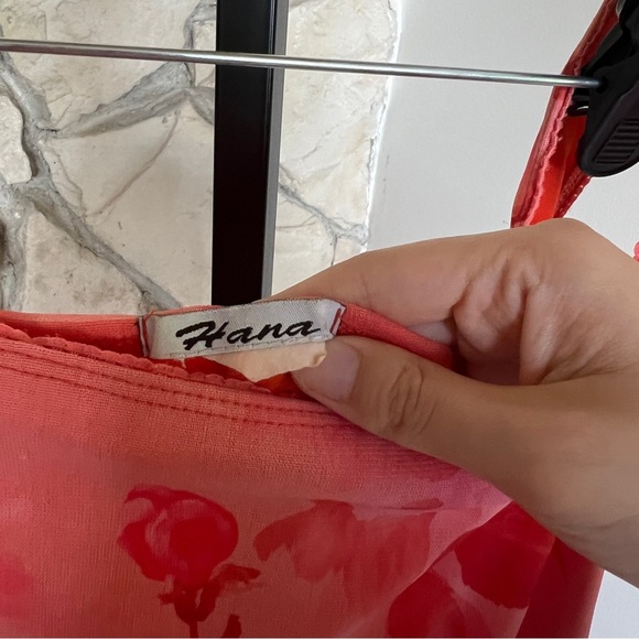 Vintage Orange Sherbet Hawaiian Floral Sleeveless Mini Dress - Picture 7 of 7